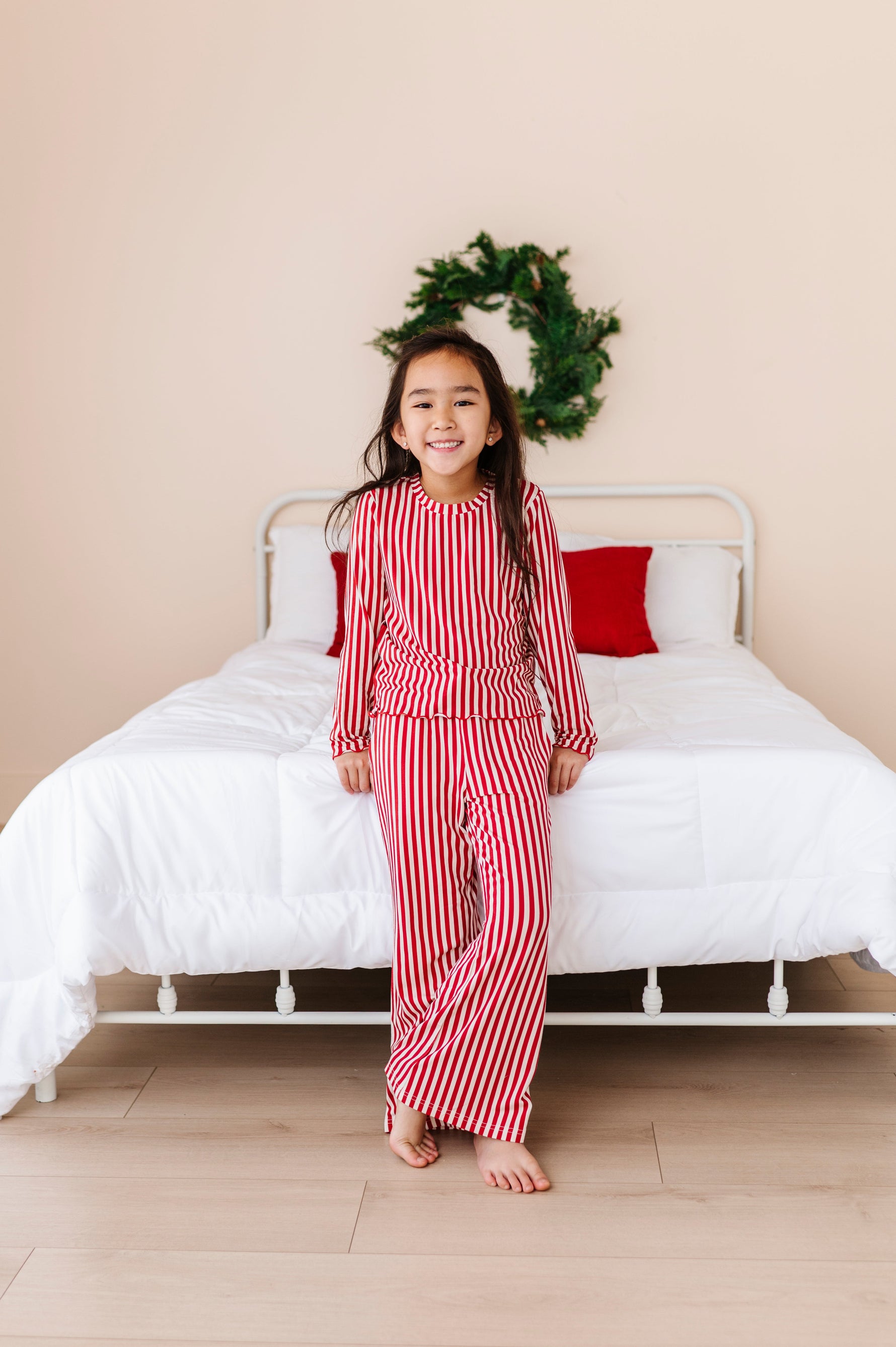 Red Stripes | GIRLS WIDE-LEG SET - By Baano