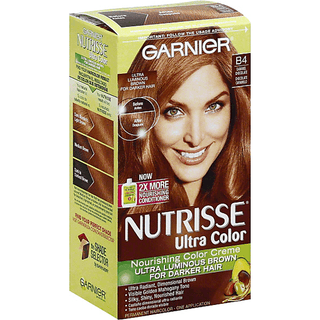 Nutrisse Garnier Ultra Color Nourishing Bold Permanent Hair Creme, B4 Caramel Chocolate, 1 Kit