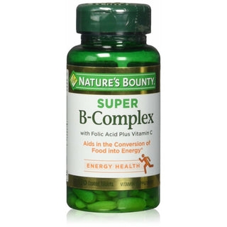 Nature's Bounty Super B Complex With Folic Acid Plus Vitamin C Tablets
