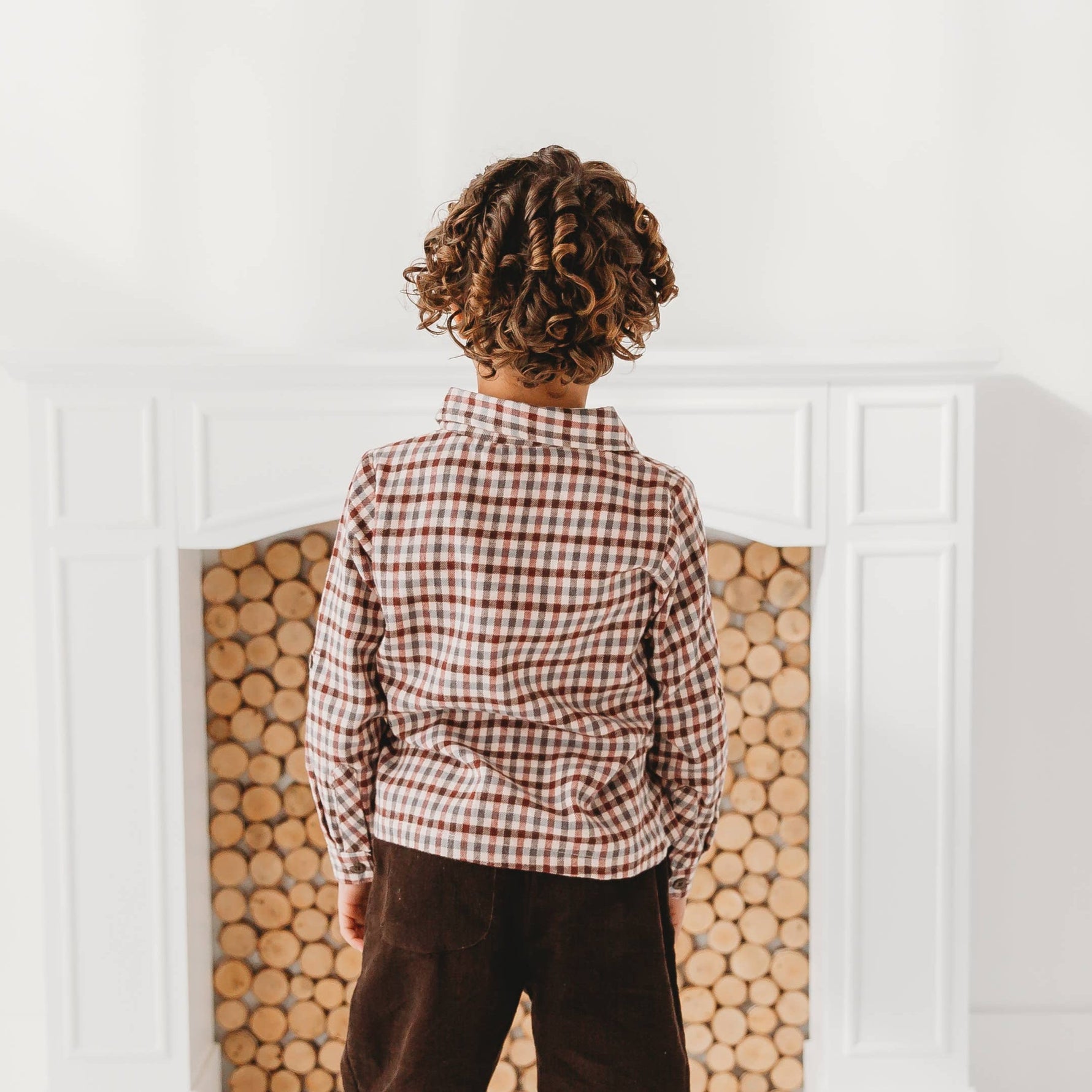 Brushed Gingham Check Boys Shirt - By Baano