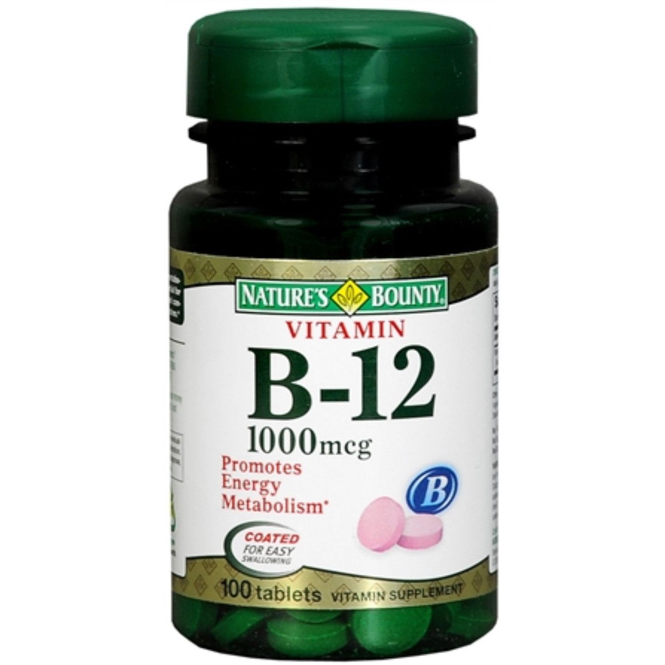 Nature's Bounty Vitamin B12, Energy Health, 1000 Mcg, Tablets