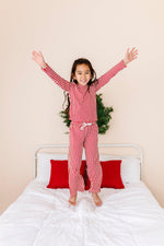 Red Stripes | GIRLS WIDE-LEG SET - By Baano