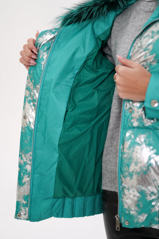 Glacier Fox Collar Down Fill Puffer - By Baano