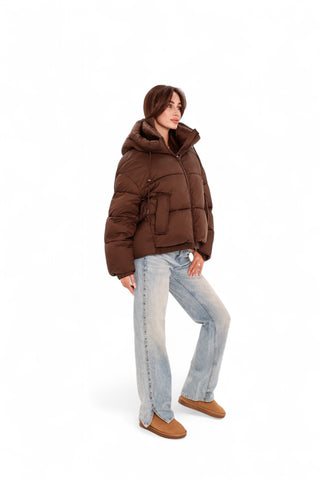 Dark Chocolate Insulated Bio-Down Jacket