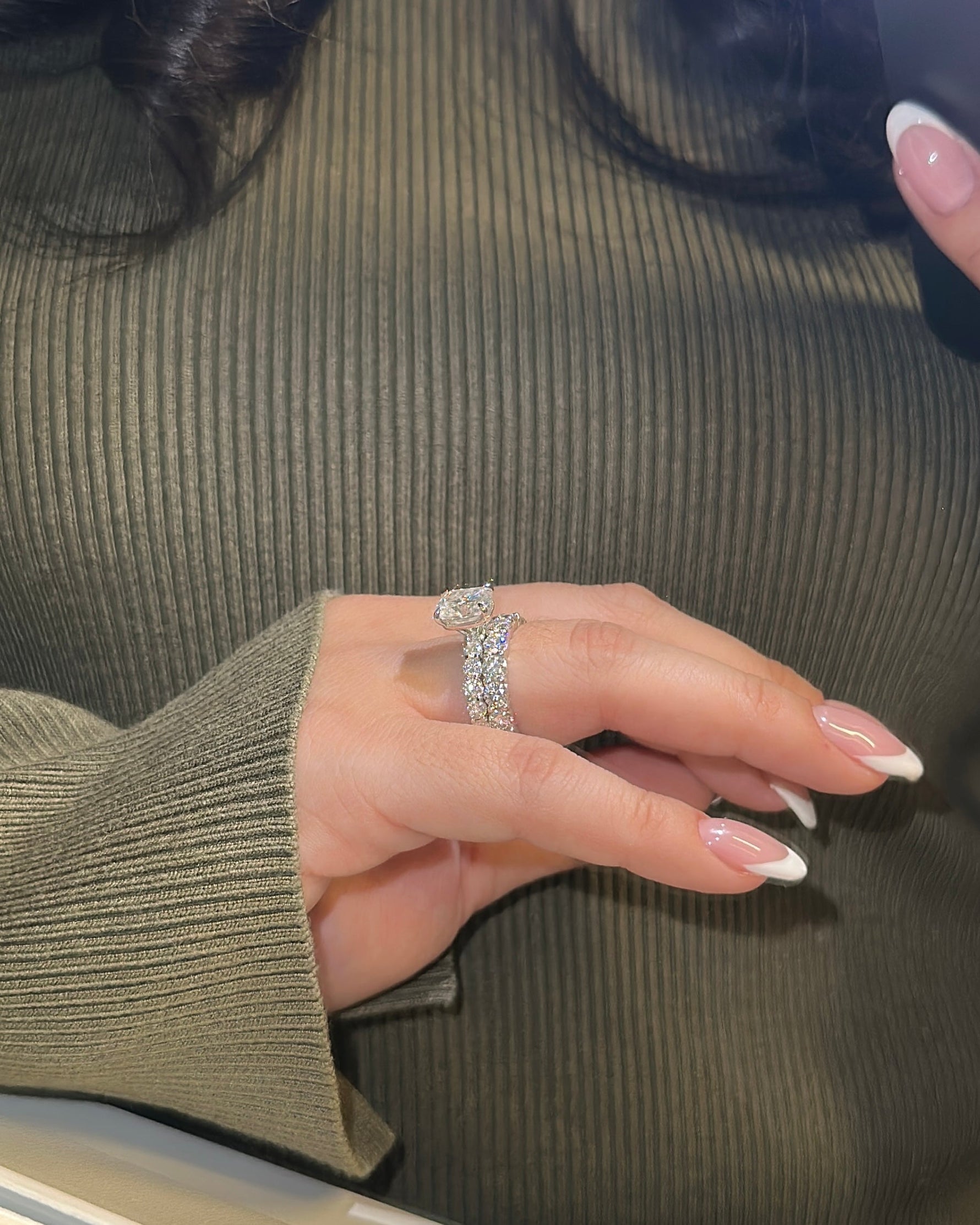 2.5ct Elongated Cushion Cut Eternity Engagement Ring Ring Deluxe Fine Jewelry