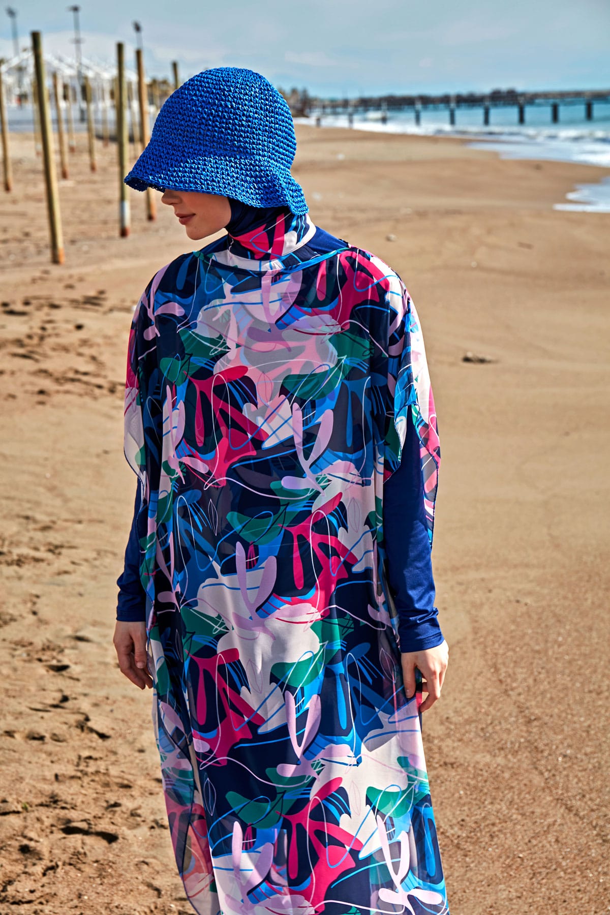 Colourful Pareo Kimono P2430 Marina Modest