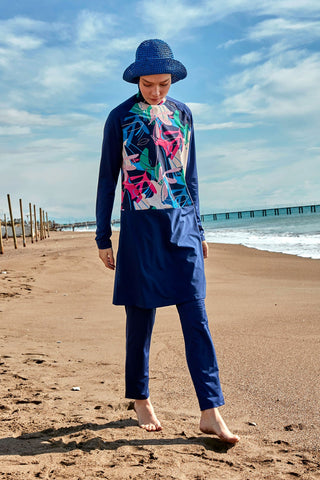Lycra Navy Burkini Modest Swimwear M2497 - By Baano