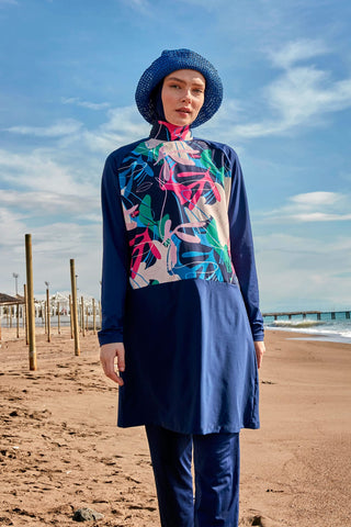 Lycra Navy Burkini Modest Swimwear M2497 - By Baano