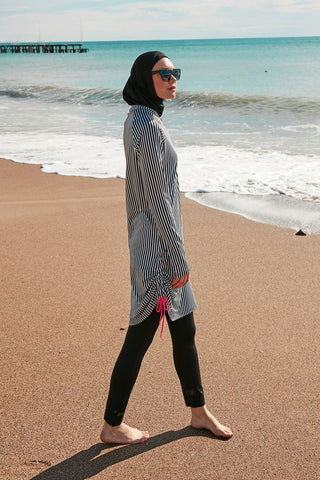 Lycra Black Burkini Modest Swimwear M2488 - By Baano