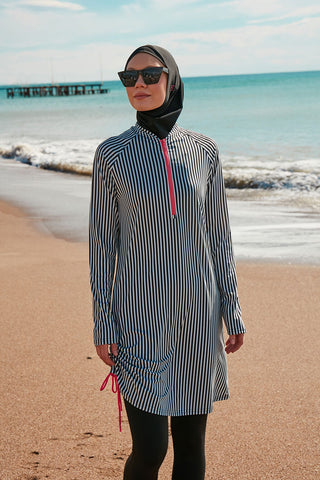 Lycra Black Burkini Modest Swimwear M2488 - By Baano