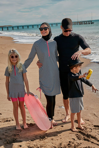 Lycra Black Burkini Modest Swimwear M2488 - By Baano