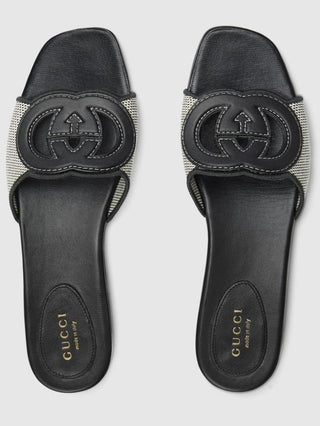 SLIDE SANDAL WITH INTERLOCKING G - By Baano