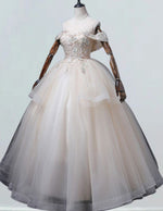 Off-Shoulder Lace Applique Tulle Prom Gown | Elegant Evening Dress for Girls