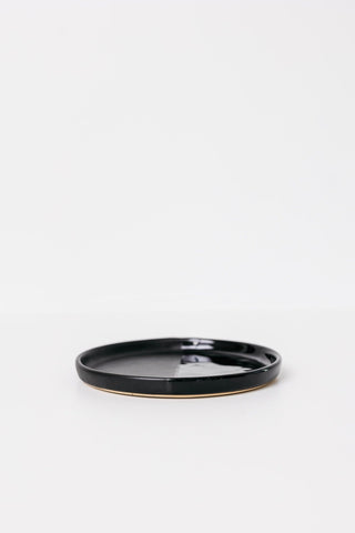 Sable Appetizer Plate - Matte Black/Glossy Black - Set of 6