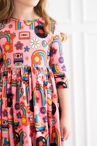 SALE Put Your Records On Twirl Dress - By Baano
