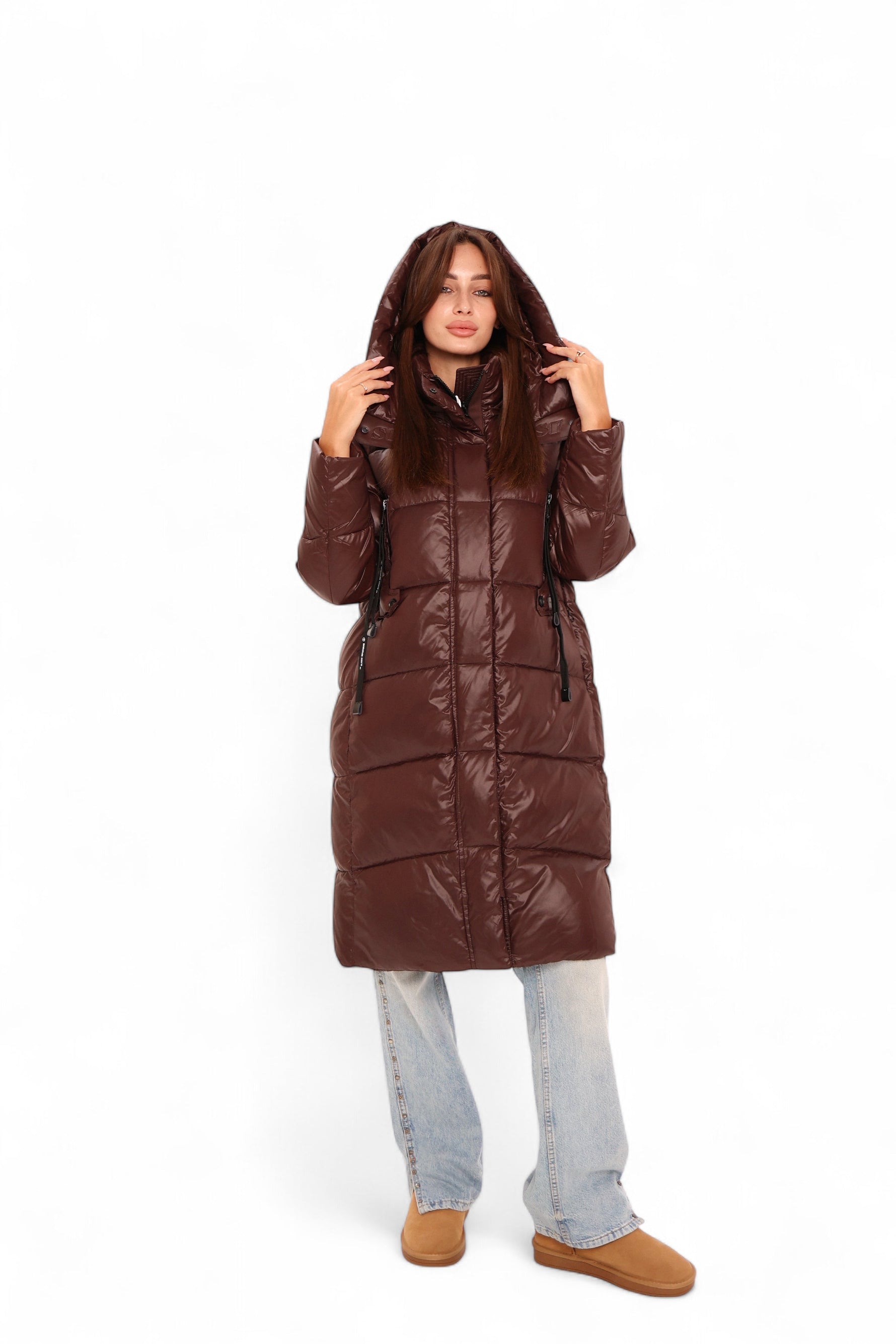 Espresso Shine Insulated Bio-Down Puffer