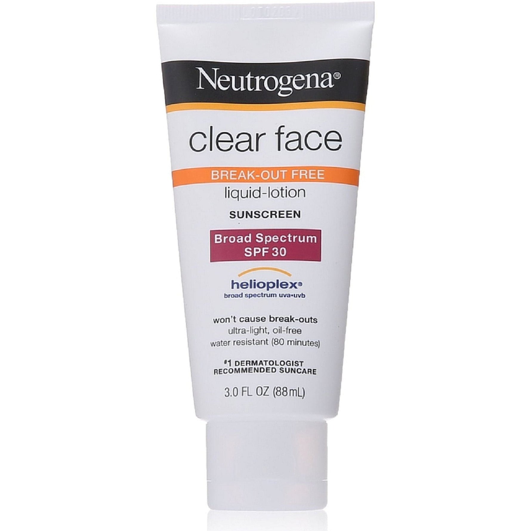 Neutrogena Clear Face Break-Out Free Liquid Lotion Sunscreen With Broad Spectrum SPF 30 - 88ml