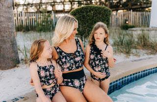 Midnight Floral Bikini Top - By Baano