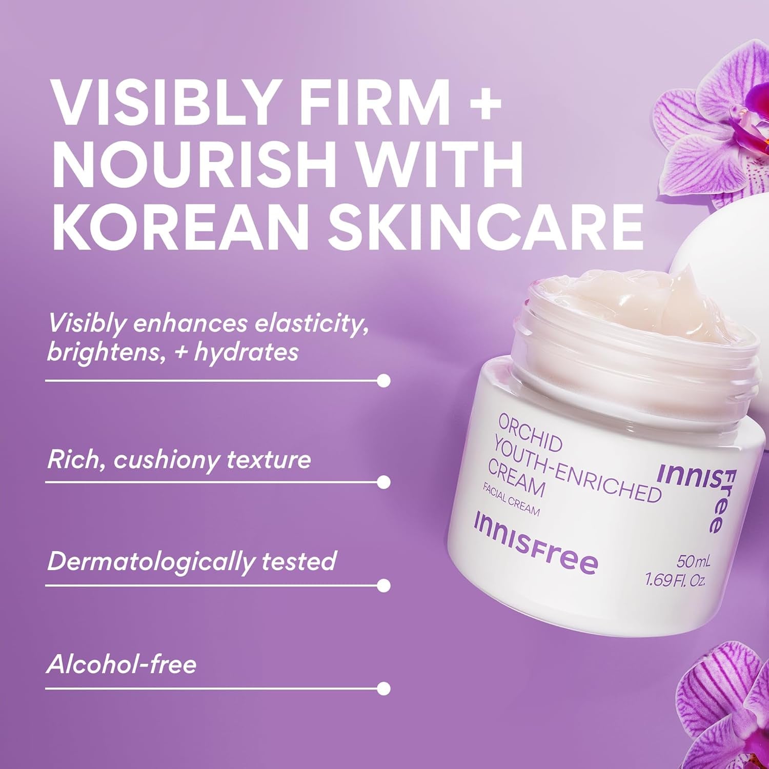 Orchid Youth-Enriched Cream, Korean Face Cream for Firming and Hydrated Skin