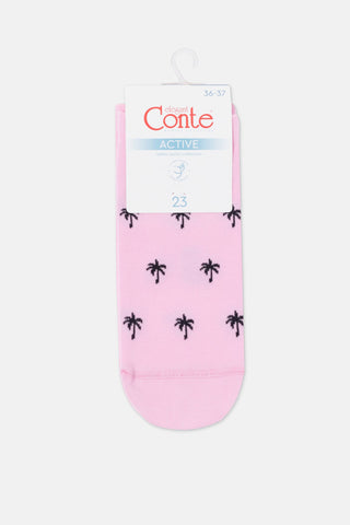 Cotton Ankle Socks Conte Active - 589 Palm Trees - By Baano