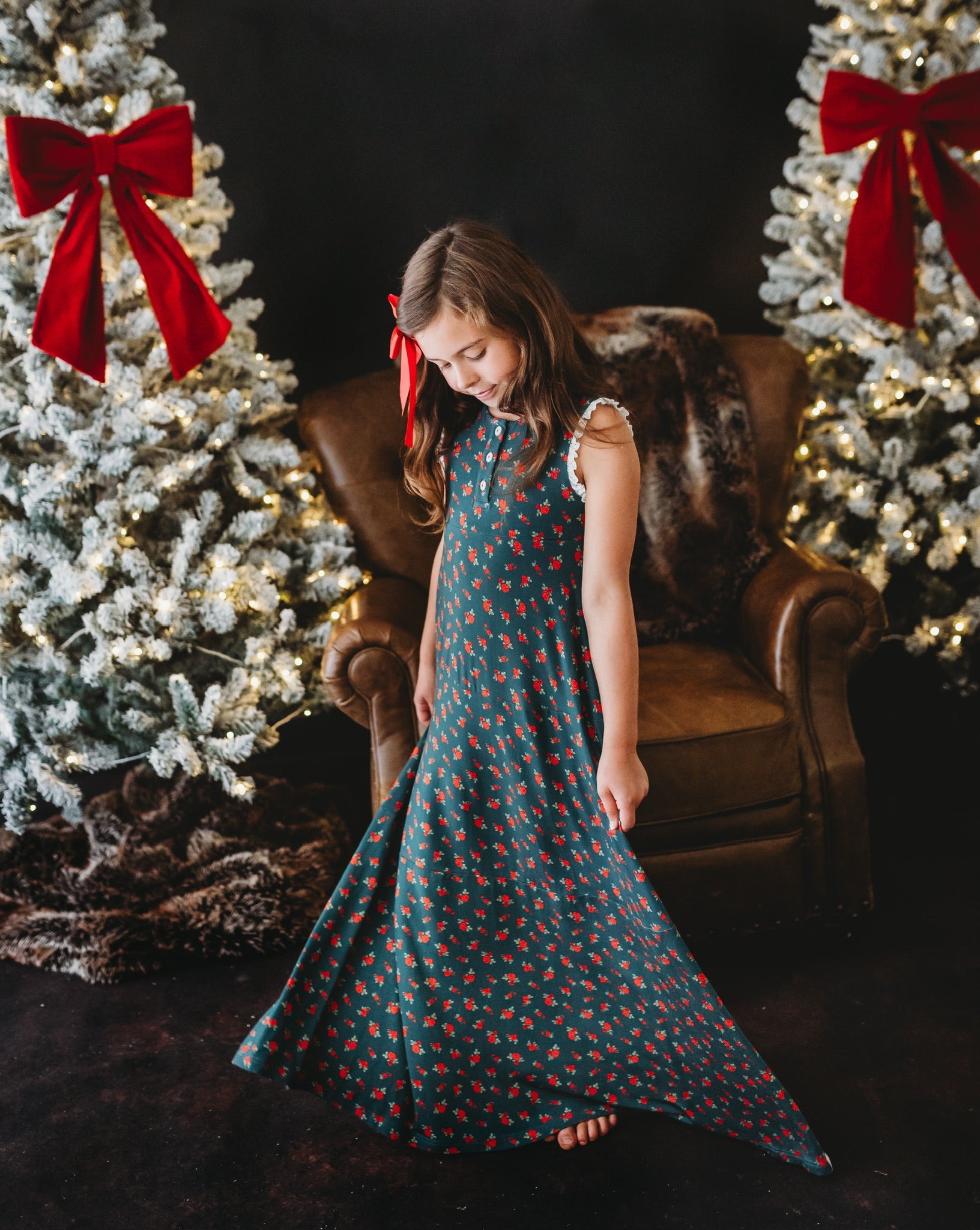 *PREORDER* Christmas Rose Maxi Gown - By Baano