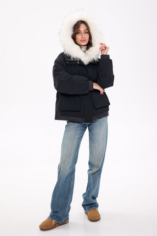 Genuine Fur Down Fill Parka - By Baano