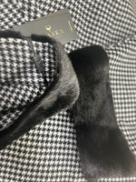 Genuine Scandinavian Mink Fur Virgin Wool Poncho - By Baano