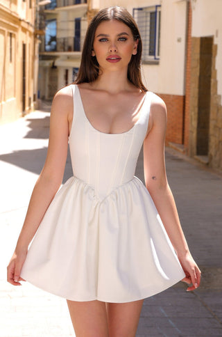 Darling Mini Dress - White - By Baano