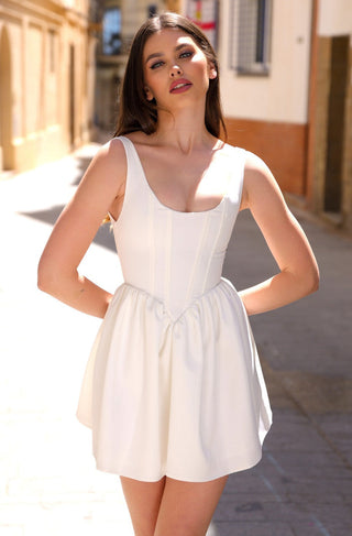 Darling Mini Dress - White - By Baano