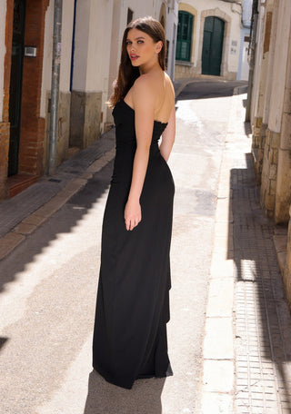 Marie Strapless Maxi Dress - Black - By Baano