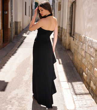 Esme Halter Maxi Dress - Black - By Baano