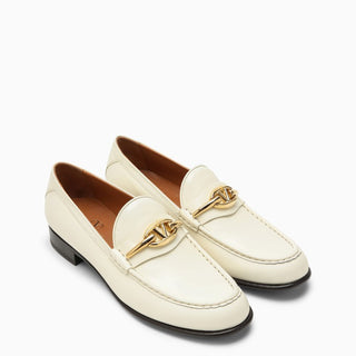 Ivory Leather Vlogo Signature Loafer - By Baano