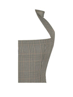 Dacia Plaid Halter Lace-up Bubble Mini Dress Miss Circle