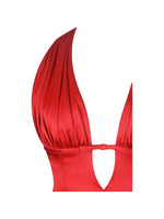 Peyton Ruby Plunging Halter Keyhole Mini Dress Miss Circle