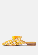 Mariana Woven Flat Mules With Tassels