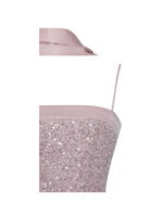 Raizel Pink Beaded Sequin Bodycon Gown with Scarf Miss Circle