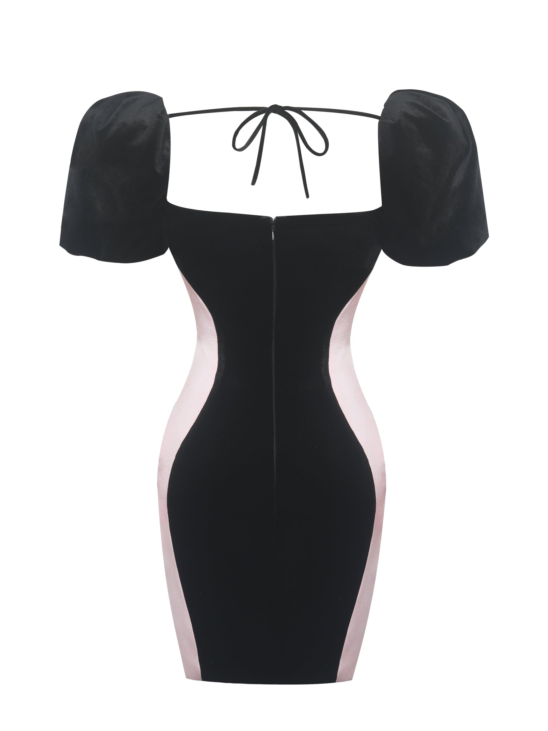 Nova Black Contoured Sweetheart Puff Sleeve Mini Dress Miss Circle