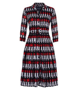 Audrey Dress #1 Indigo Orange Long Dress - By Baano