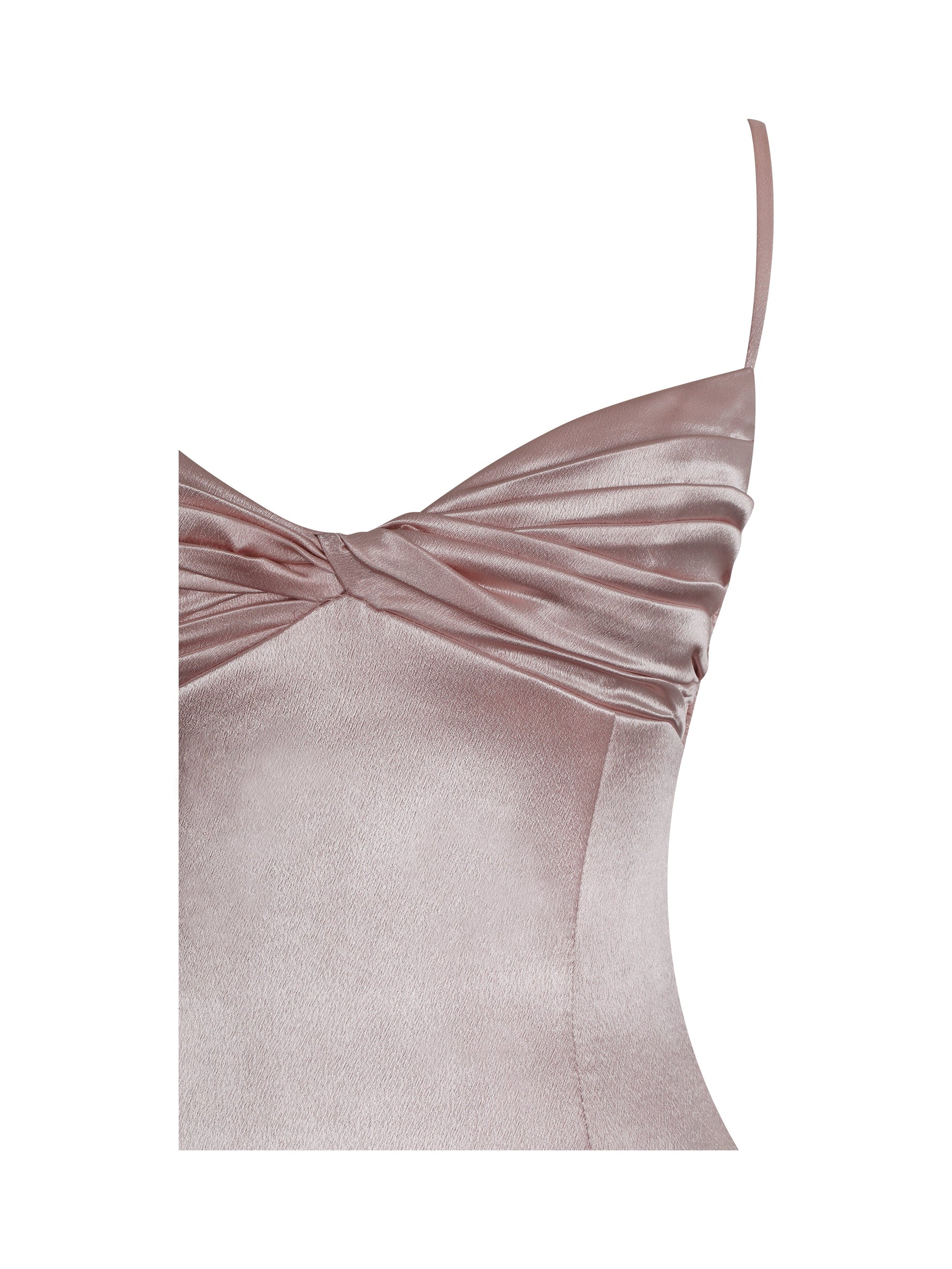 Tullia Dusty Rose Satin Ruched Midi Dress Miss Circle