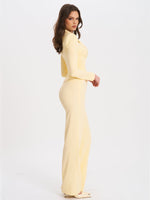 Quinnie Butter Yellow Slim Suit Pants Miss Circle
