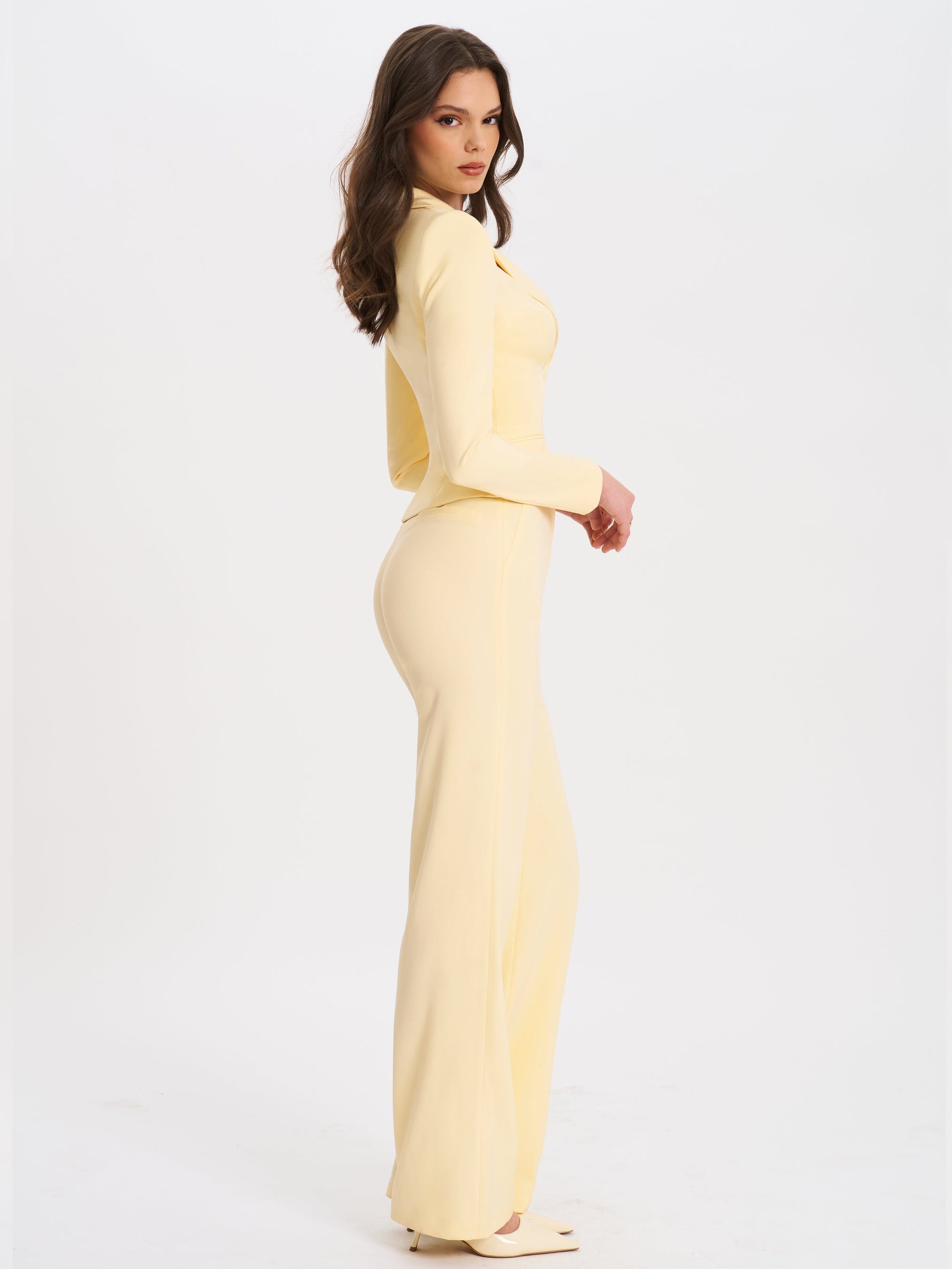 Quinnie Butter Yellow Slim Suit Pants Miss Circle