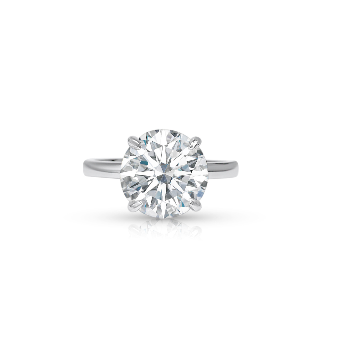 3.0ct Round Brilliant Cut Moissanite Solitaire Engagement Ring Ring Deluxe Fine Jewelry