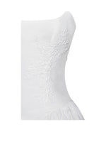 Kadi White Cotton Drop Waist Corset Mini Dress Miss Circle
