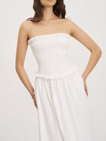 Quadiya Smock Top Strapless Drop Waist Midi Dress