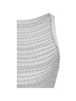 Iliana White Pearl Chain Embellished Midi Dress Miss Circle