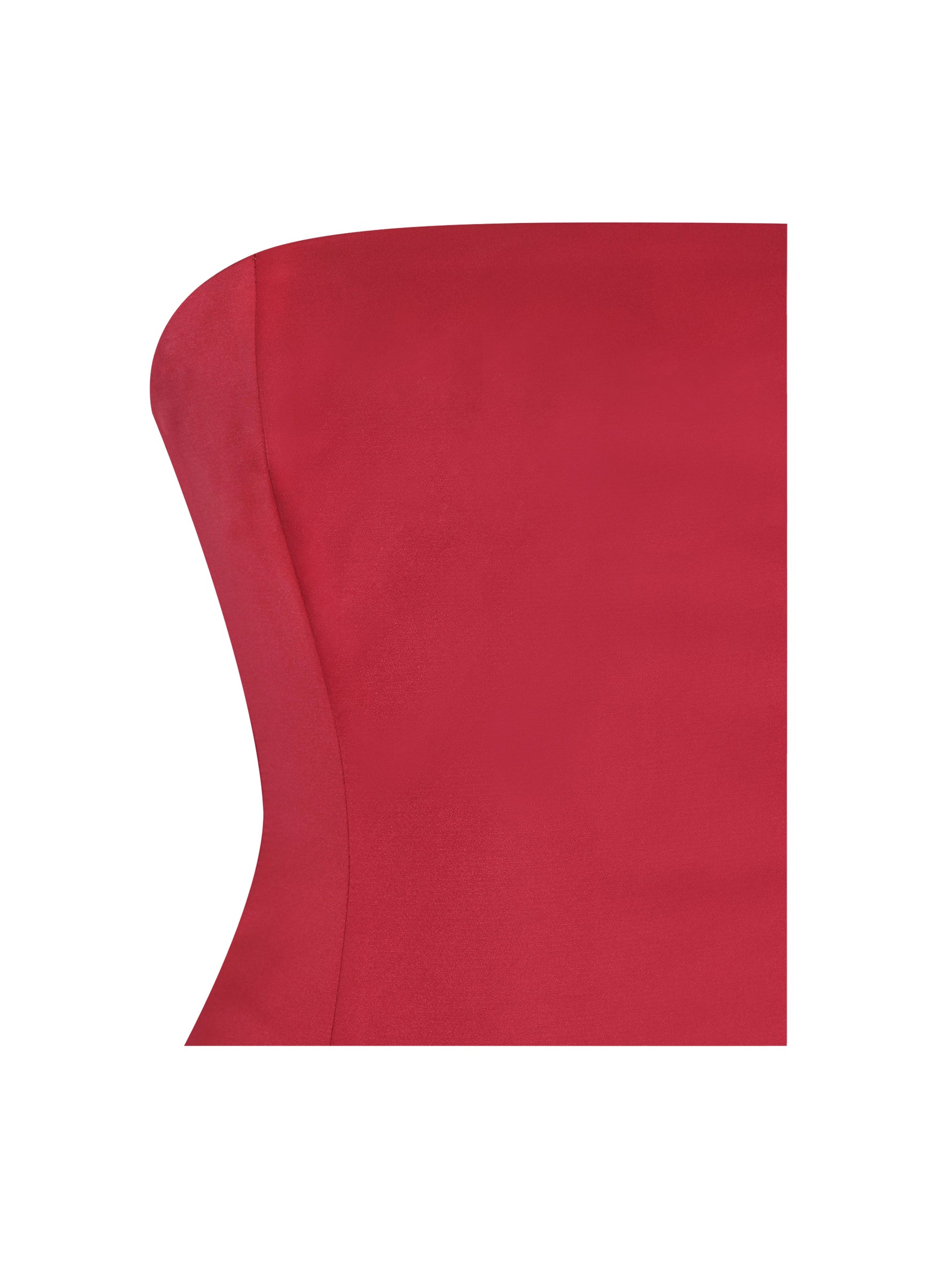 Giselle Crimson Peplum Mermaid Gown with Chiffon Scarf Miss Circle