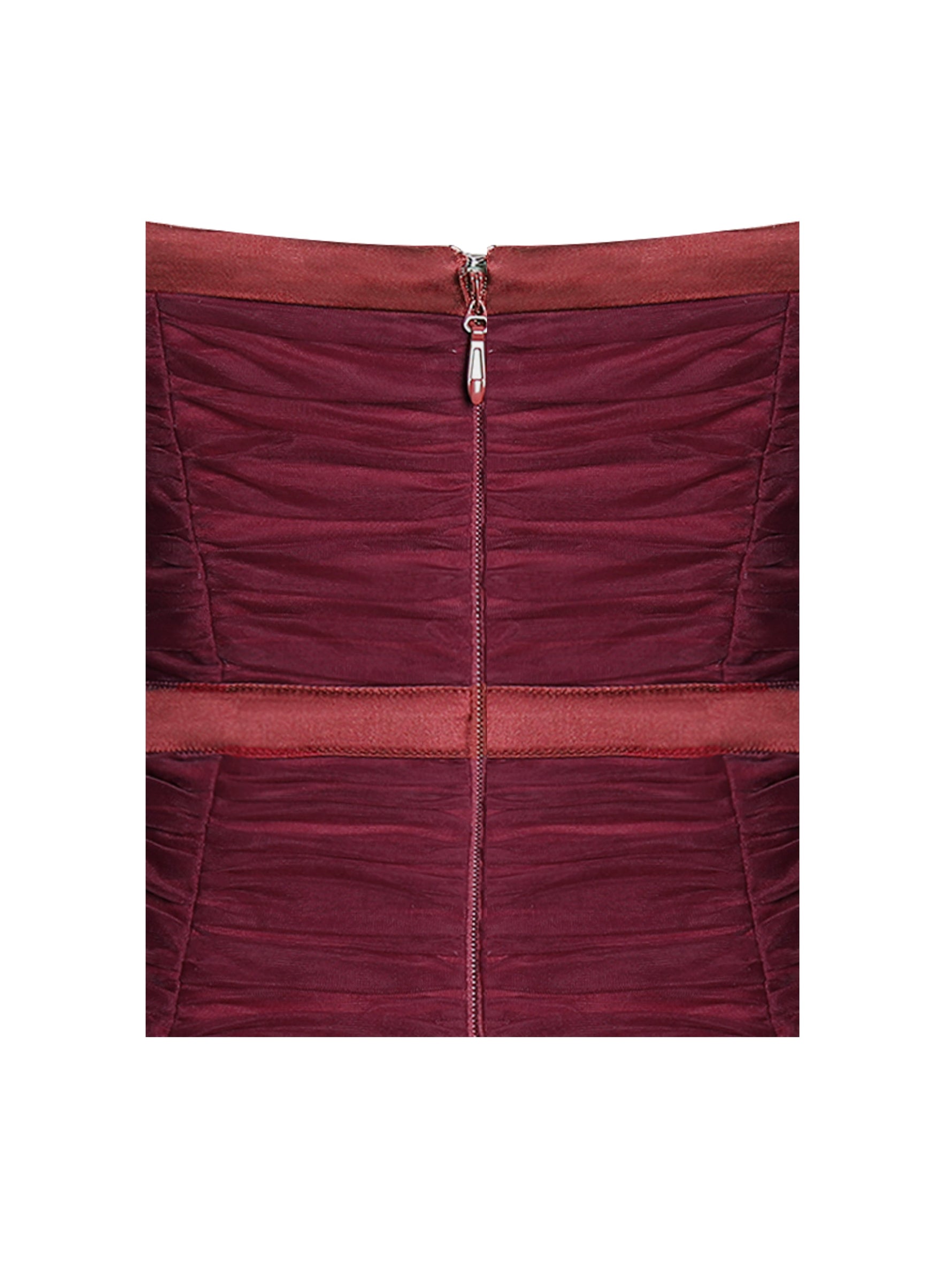 Mabel Burgundy Drop Waist Layered Mesh Midi Puffy Dress with Bow Miss Circle