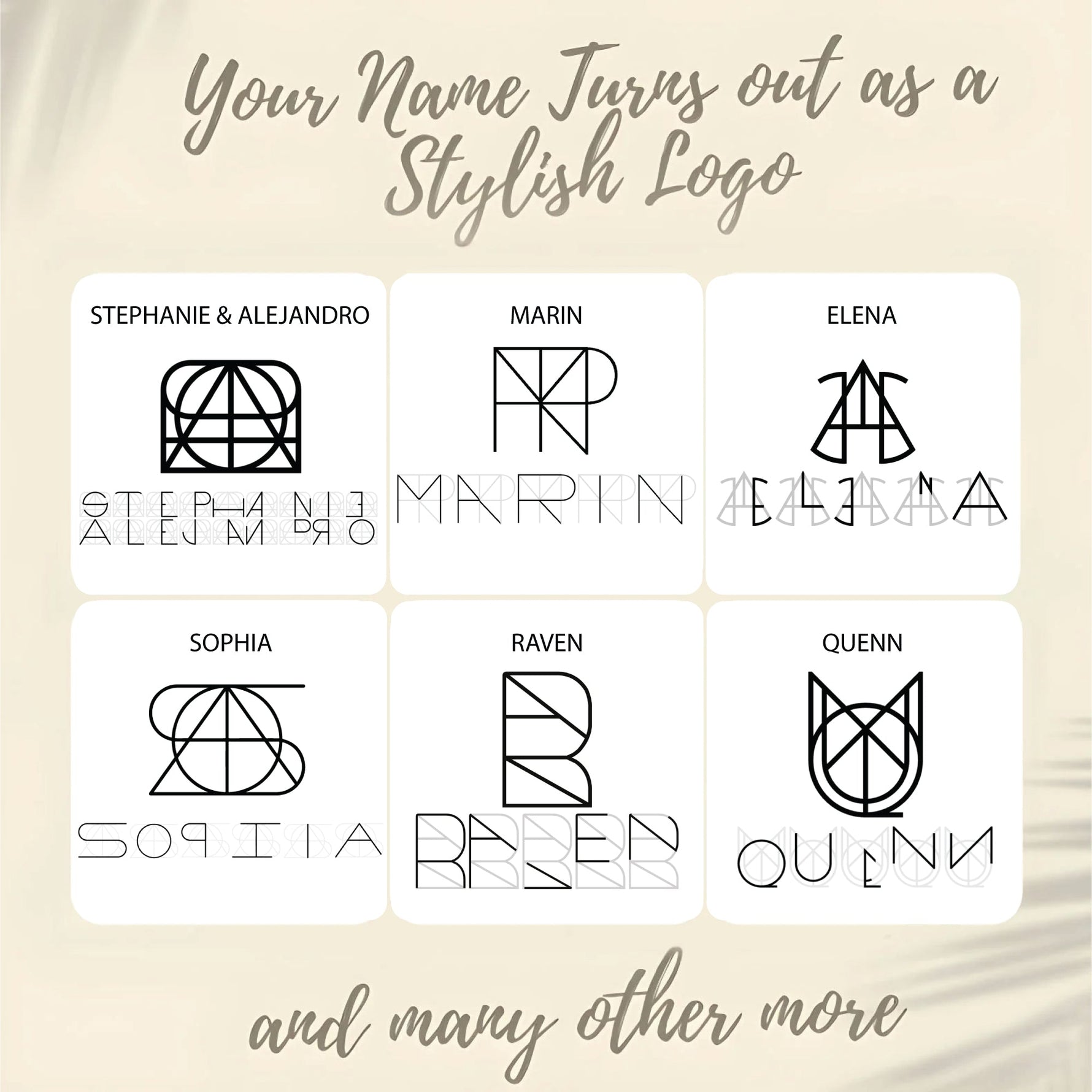 Unique Name Logo Necklace, One of a Kind Gift