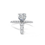 Heart & Round Cut Moissanite Ring Ring Deluxe Fine Jewelry