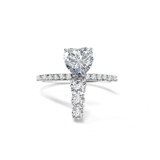 Heart & Round Cut Moissanite Ring Ring Deluxe Fine Jewelry